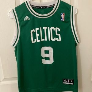 Adidas Boys Green Boston Celtics Rajon Rondo #9 Basketball Jersey Size M